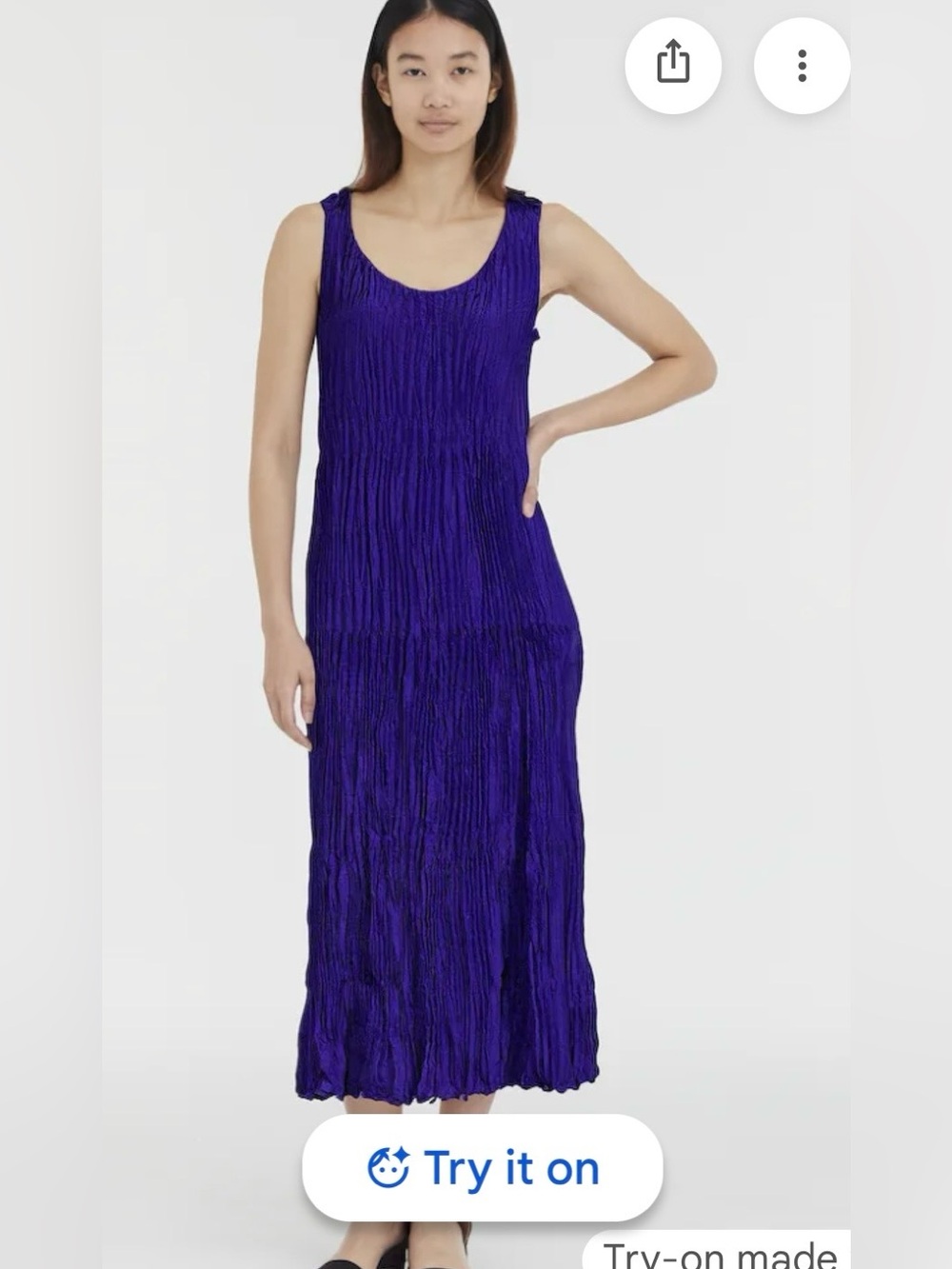WORN ONCE Eileen Fisher Crushed Silk Dress - Size L